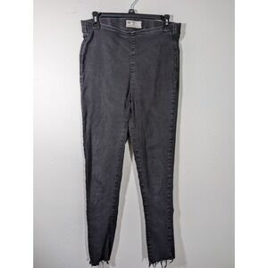 Free People Women's Size 30 Jeans Black Gray‎ Side Zipper No Pockets